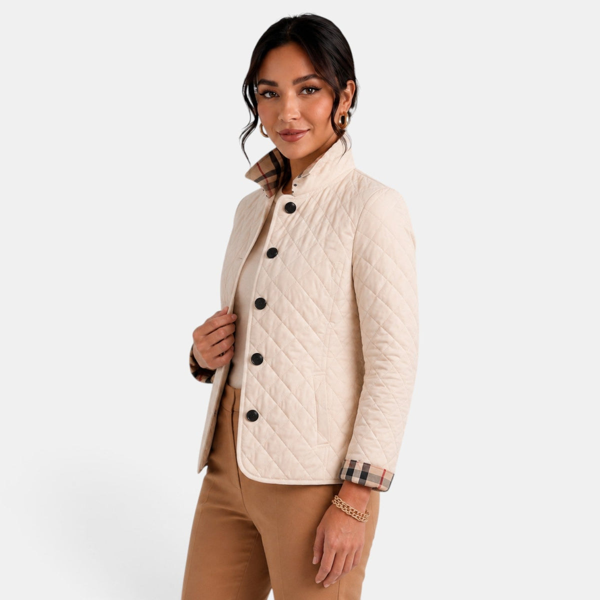 Chaqueta Acolchada Mujer Elegante