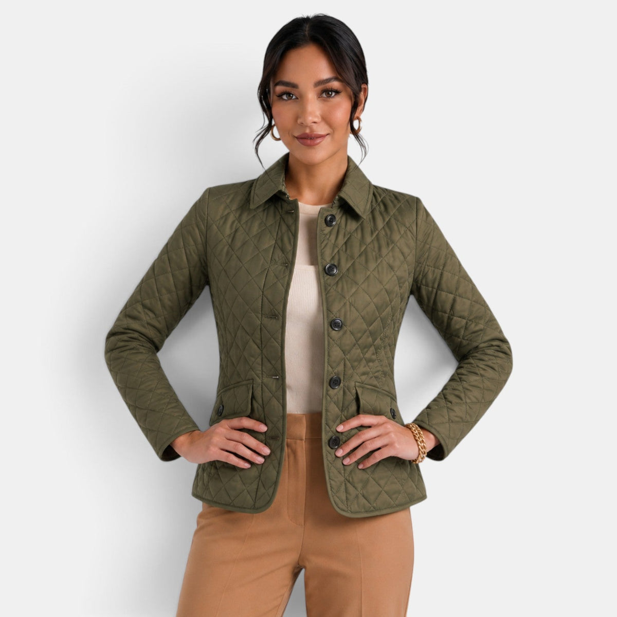 Chaqueta Acolchada Mujer Elegante