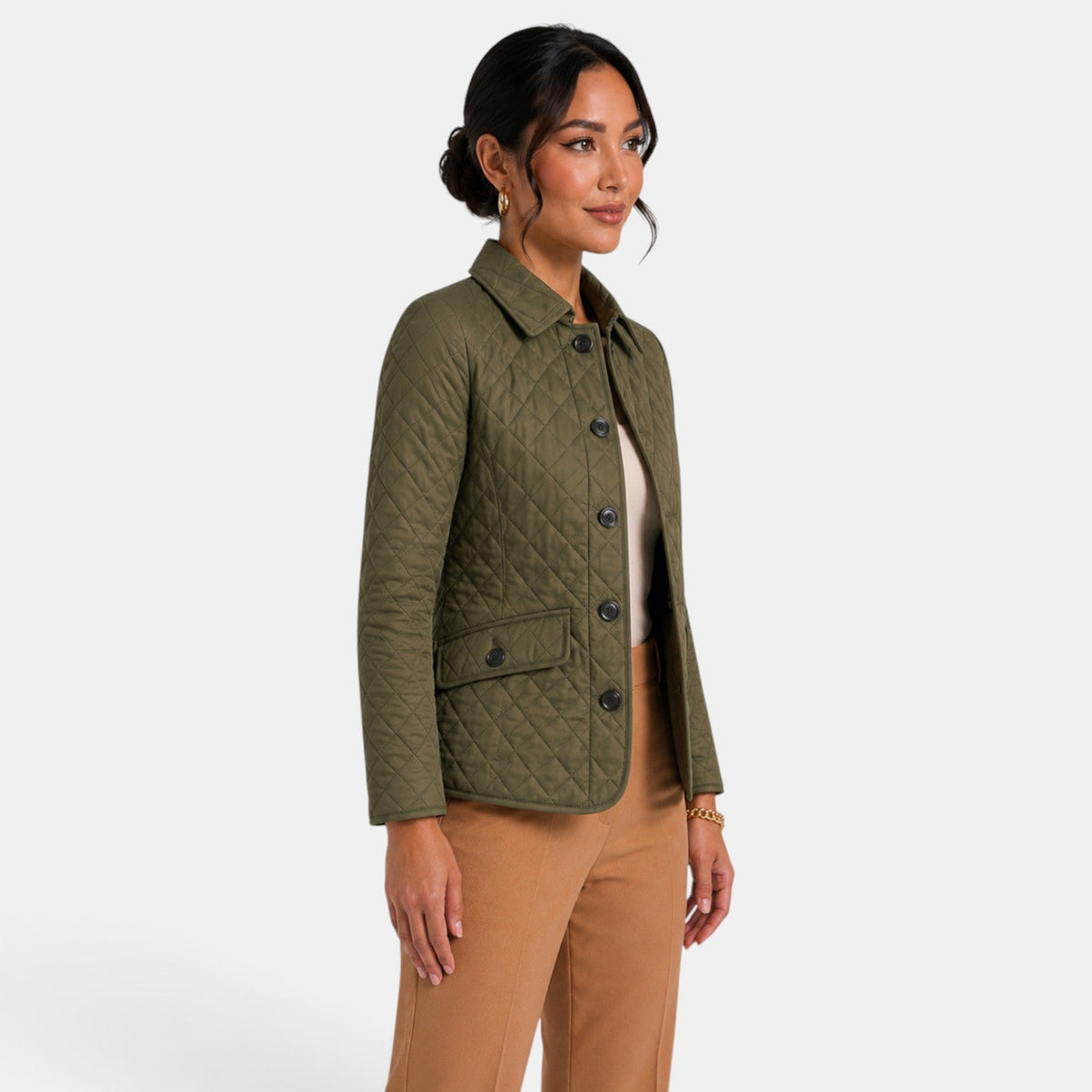 Chaqueta Acolchada Mujer Elegante