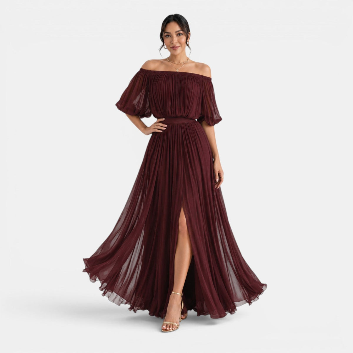 Vestido Largo Elegante Mujer