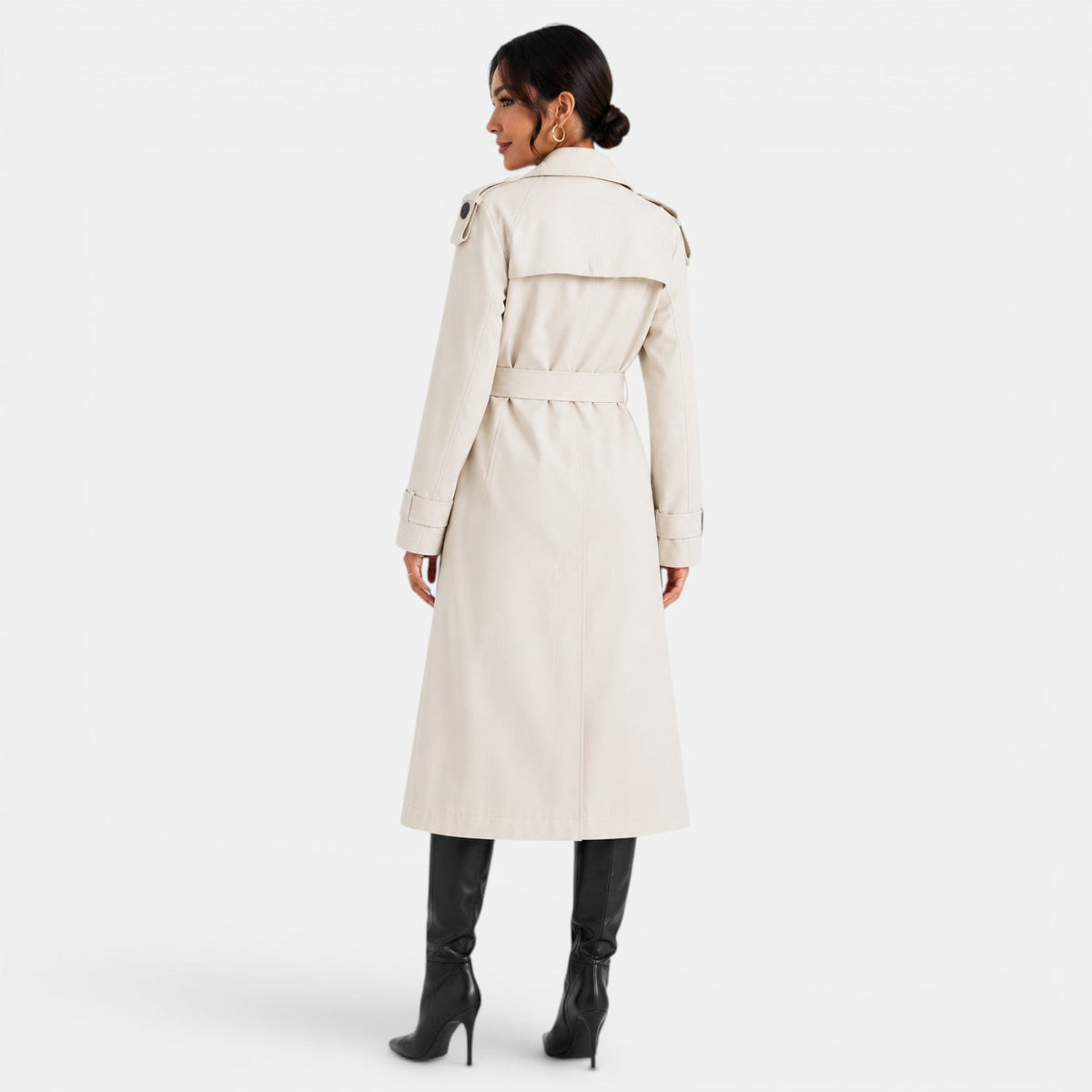 Gabardina Mujer Elegante Cinturón