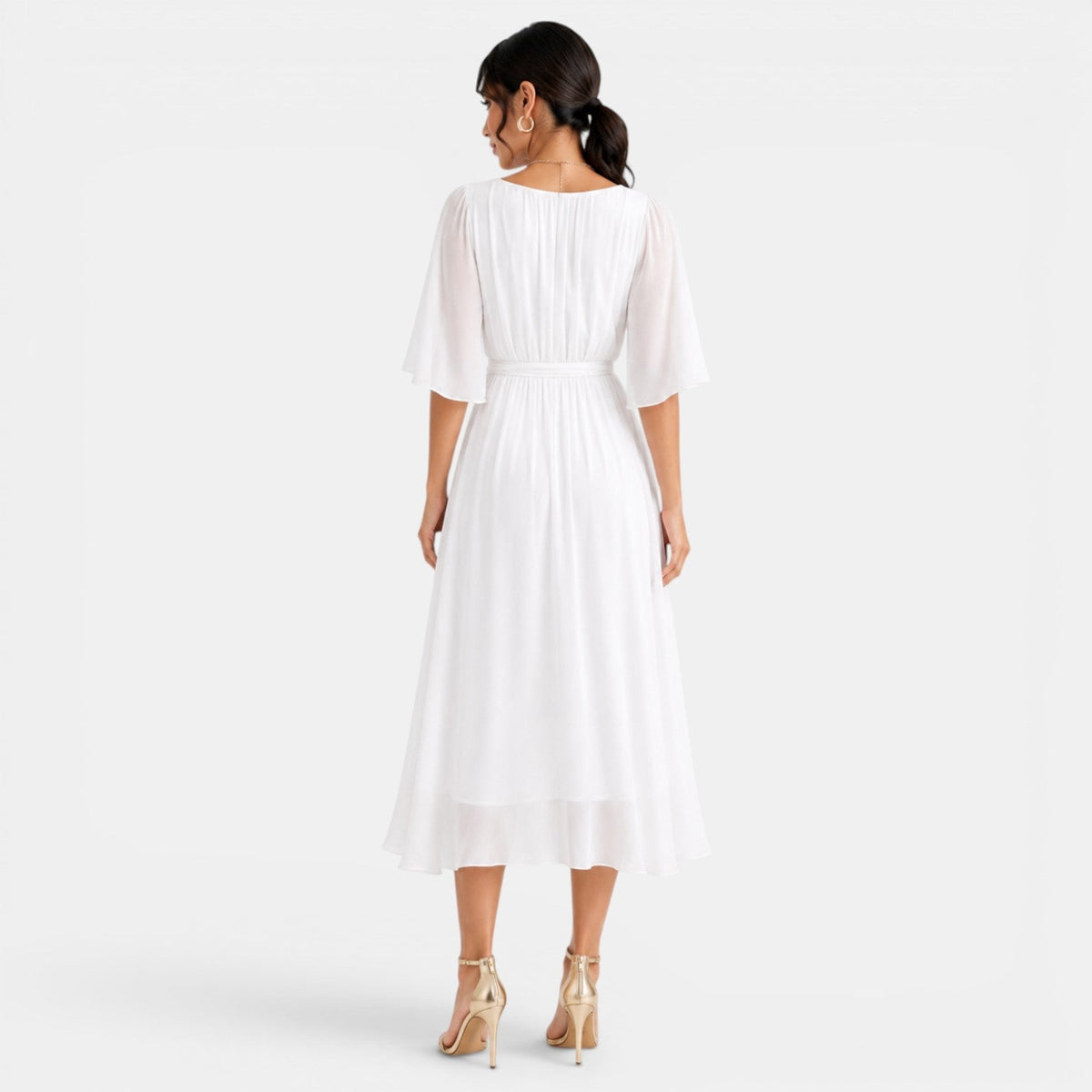 Vestido Midi Elegante Mujer