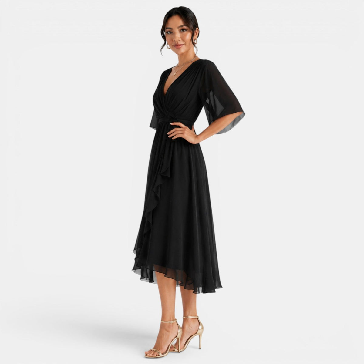 Vestido Midi Elegante Mujer