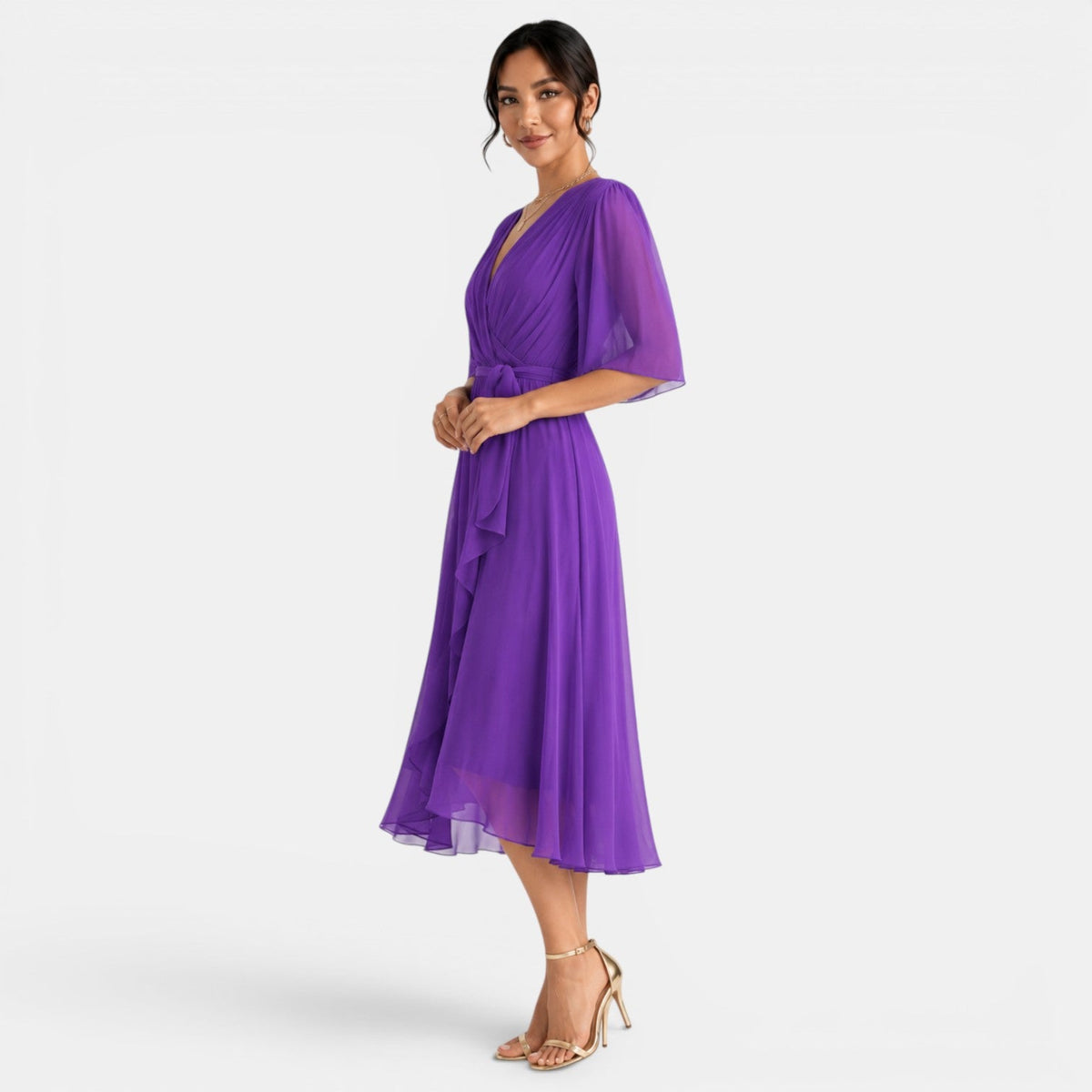 Vestido Midi Elegante Mujer