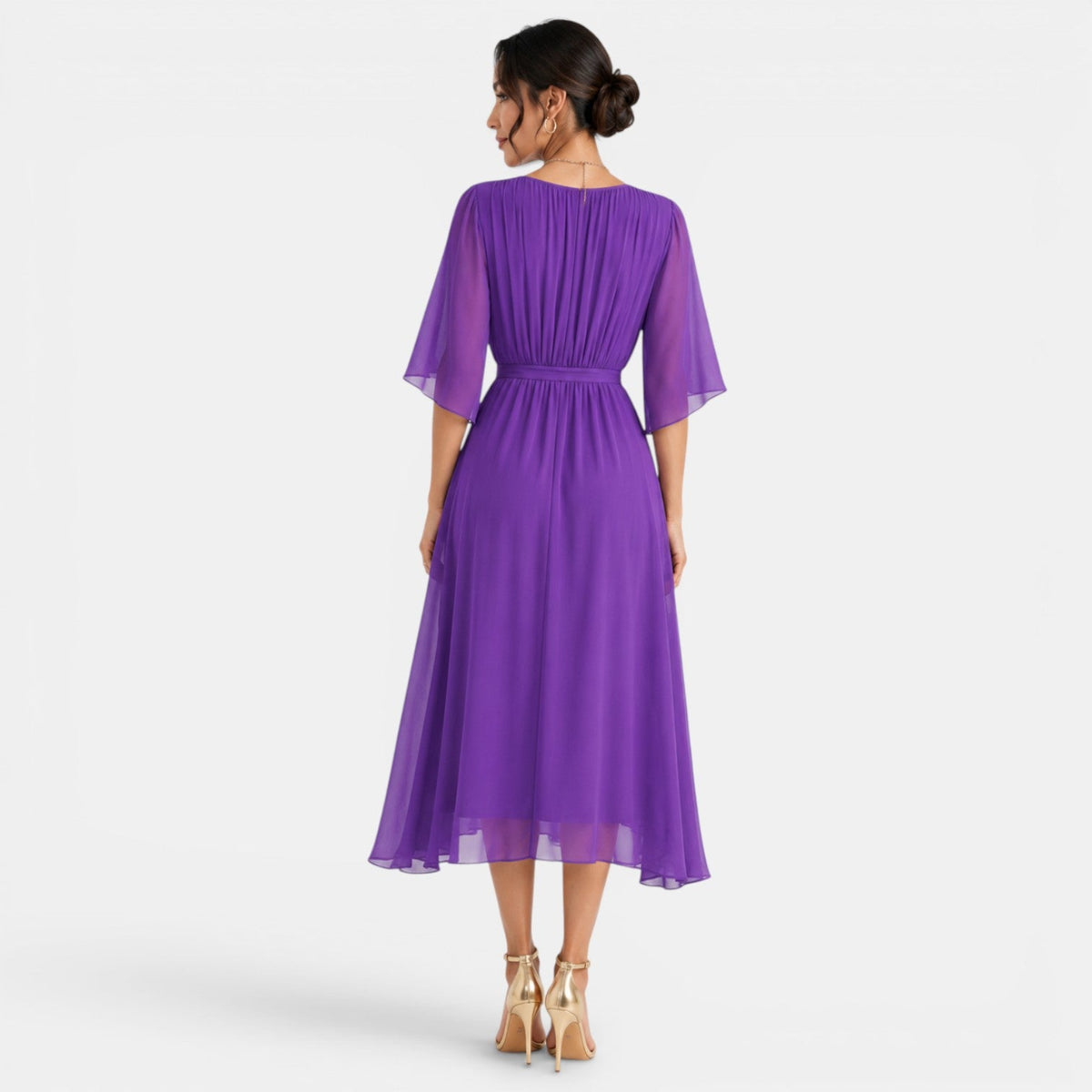 Vestido Midi Elegante Mujer