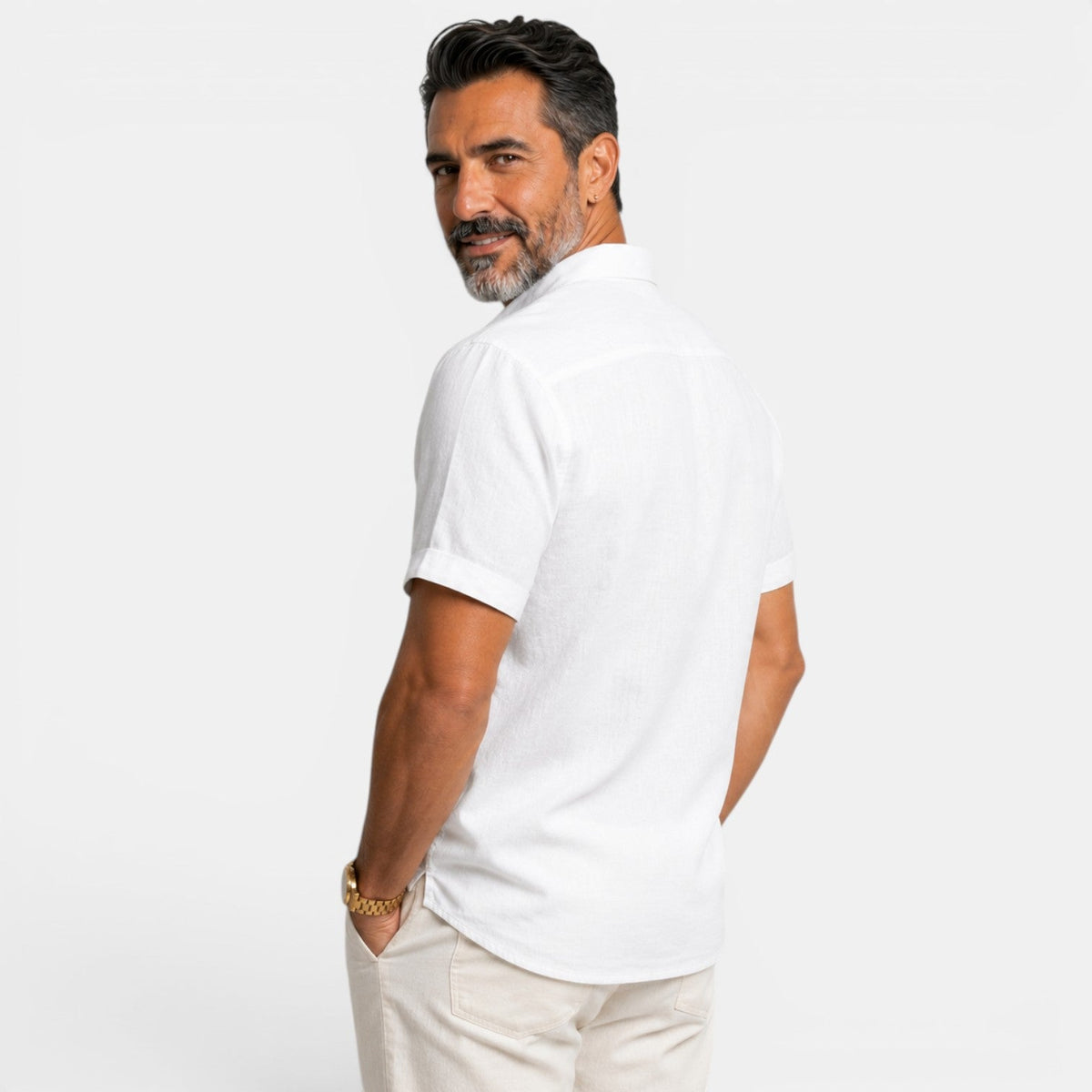 Polo Hombre Lino Casual