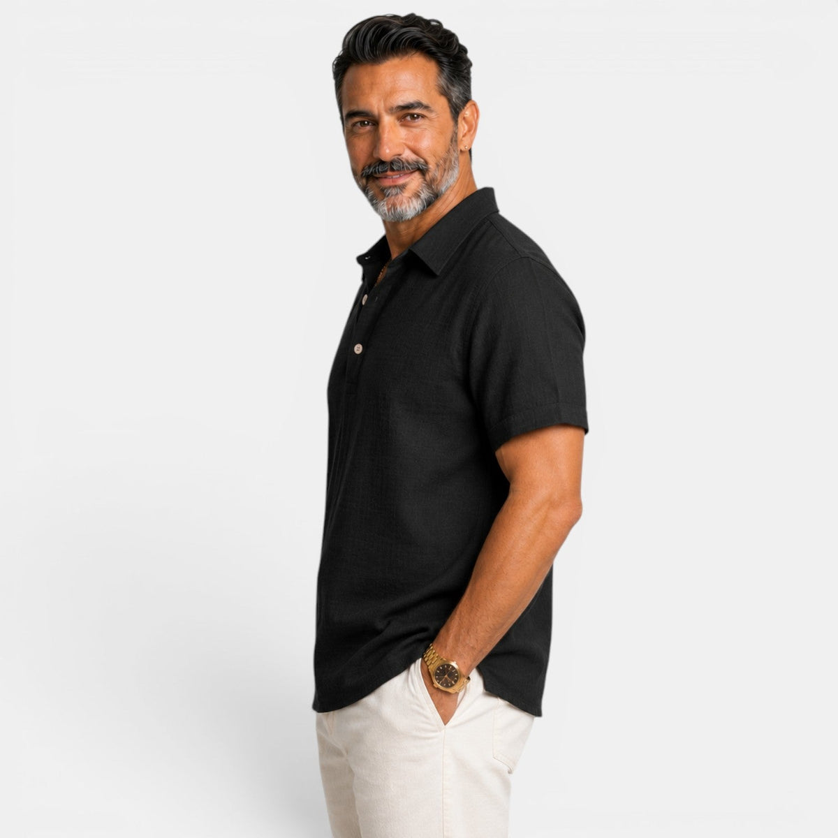Polo Hombre Lino Casual