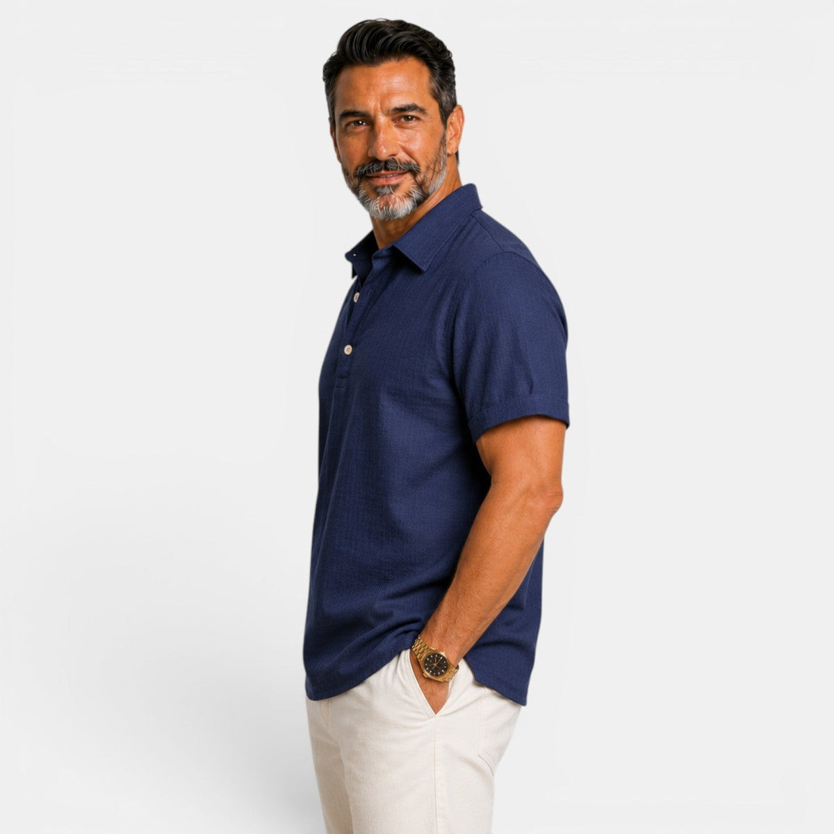 Polo Hombre Lino Casual
