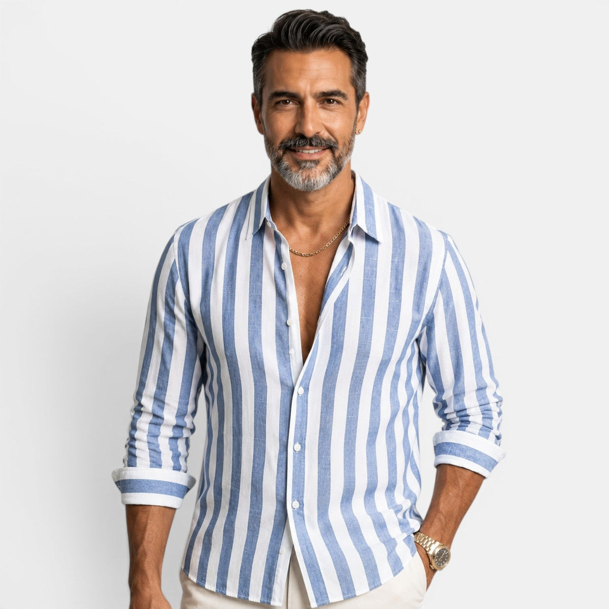 Camisa Rayas Hombre Casual