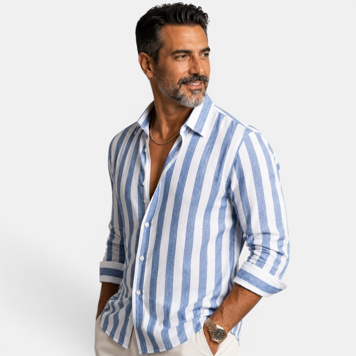 Camisa Rayas Hombre Casual