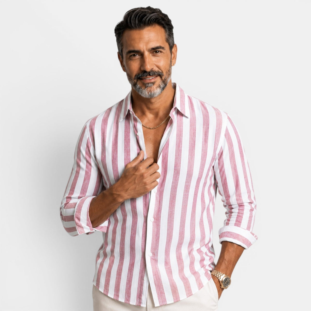 Camisa Rayas Hombre Casual