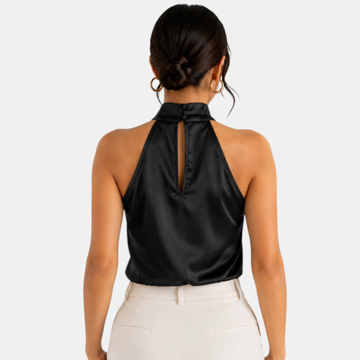 Top Satén Mujer Halter