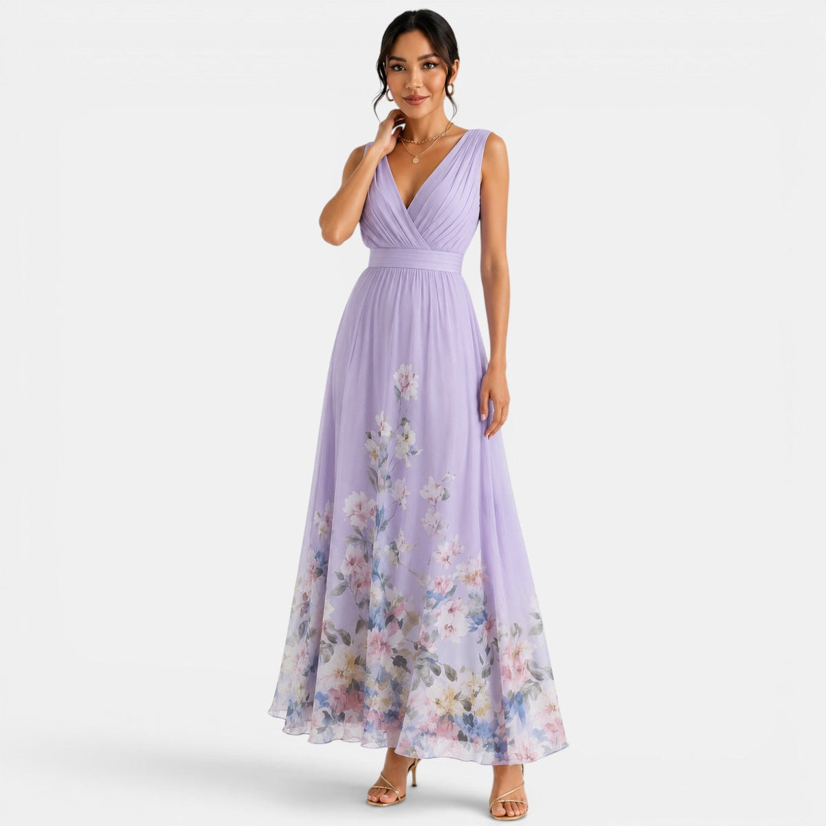 Vestido Largo Floral Mujer