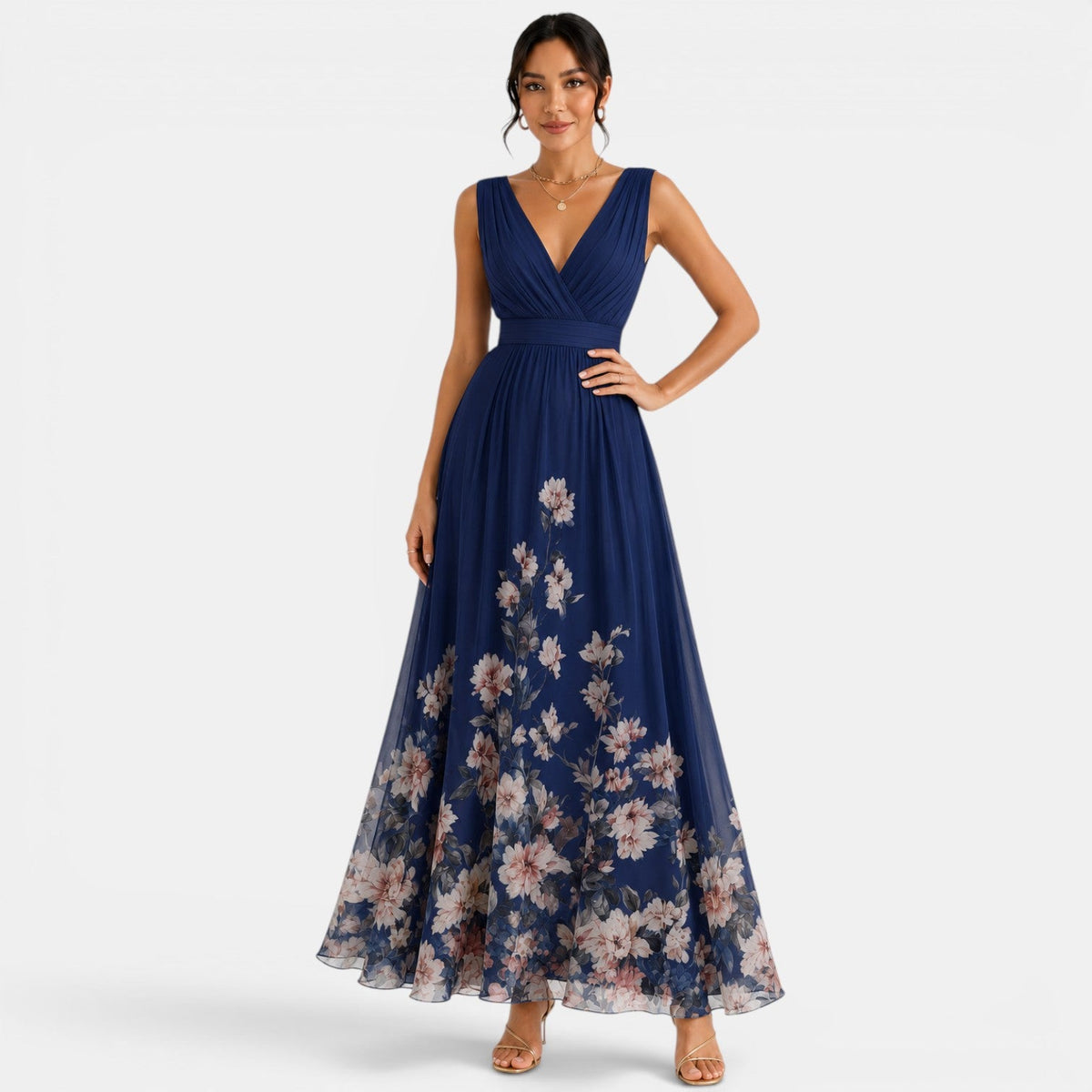 Vestido Largo Floral Mujer