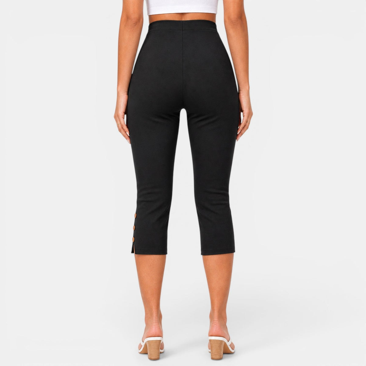 Pantalón Capri Mujer Cintura Alta