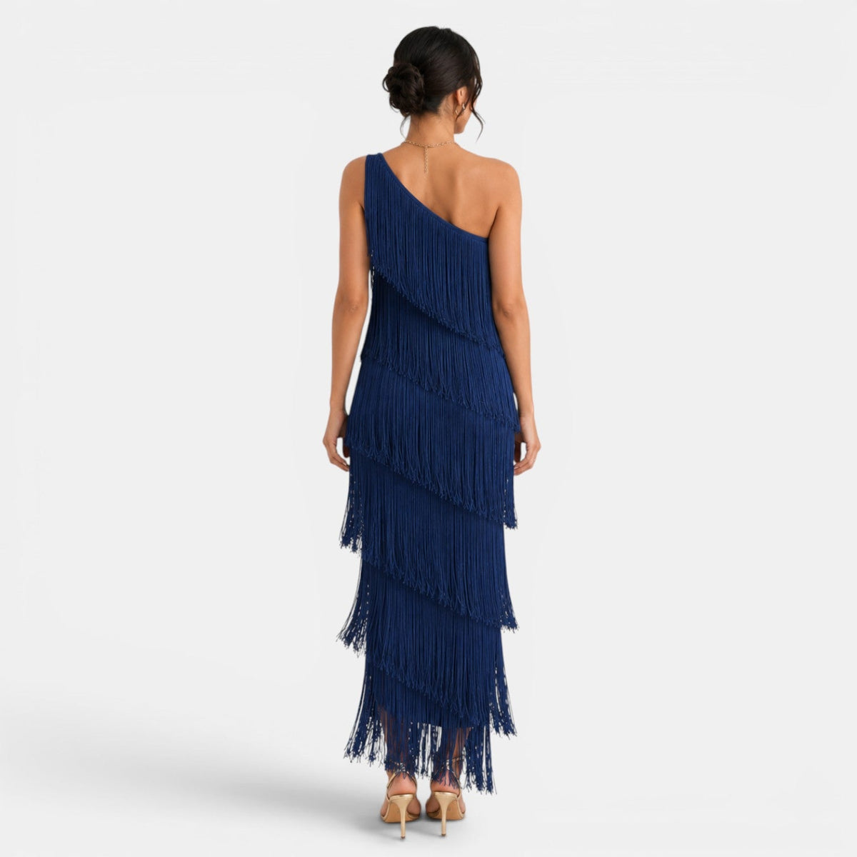 Vestido Mujer Fiesta Flecos