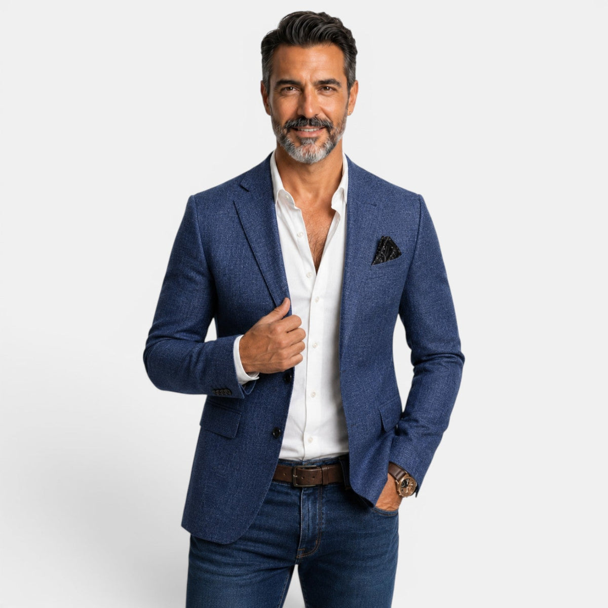 Blazer Hombre Estampado Doble Botón