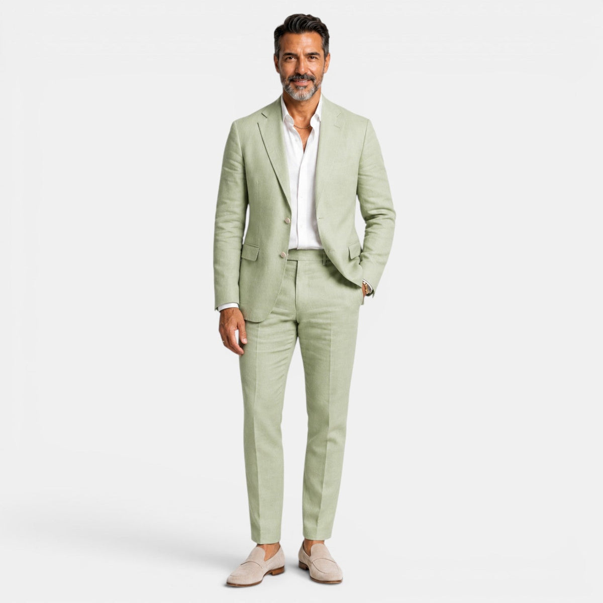 Traje Hombre Lino Elegante