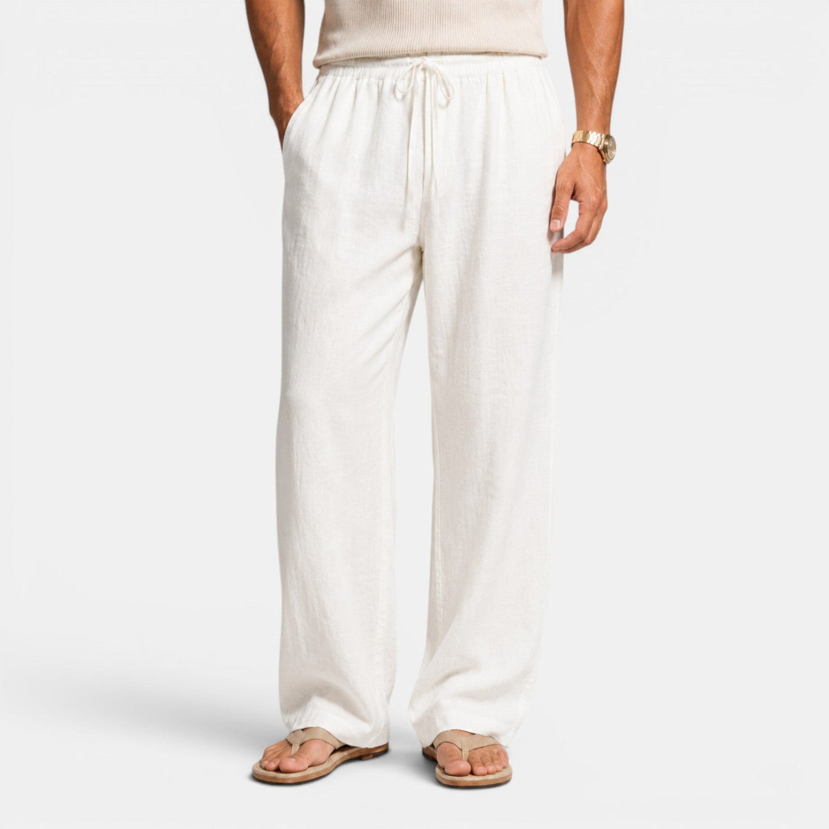 Pantalón Lino Hombre Casual