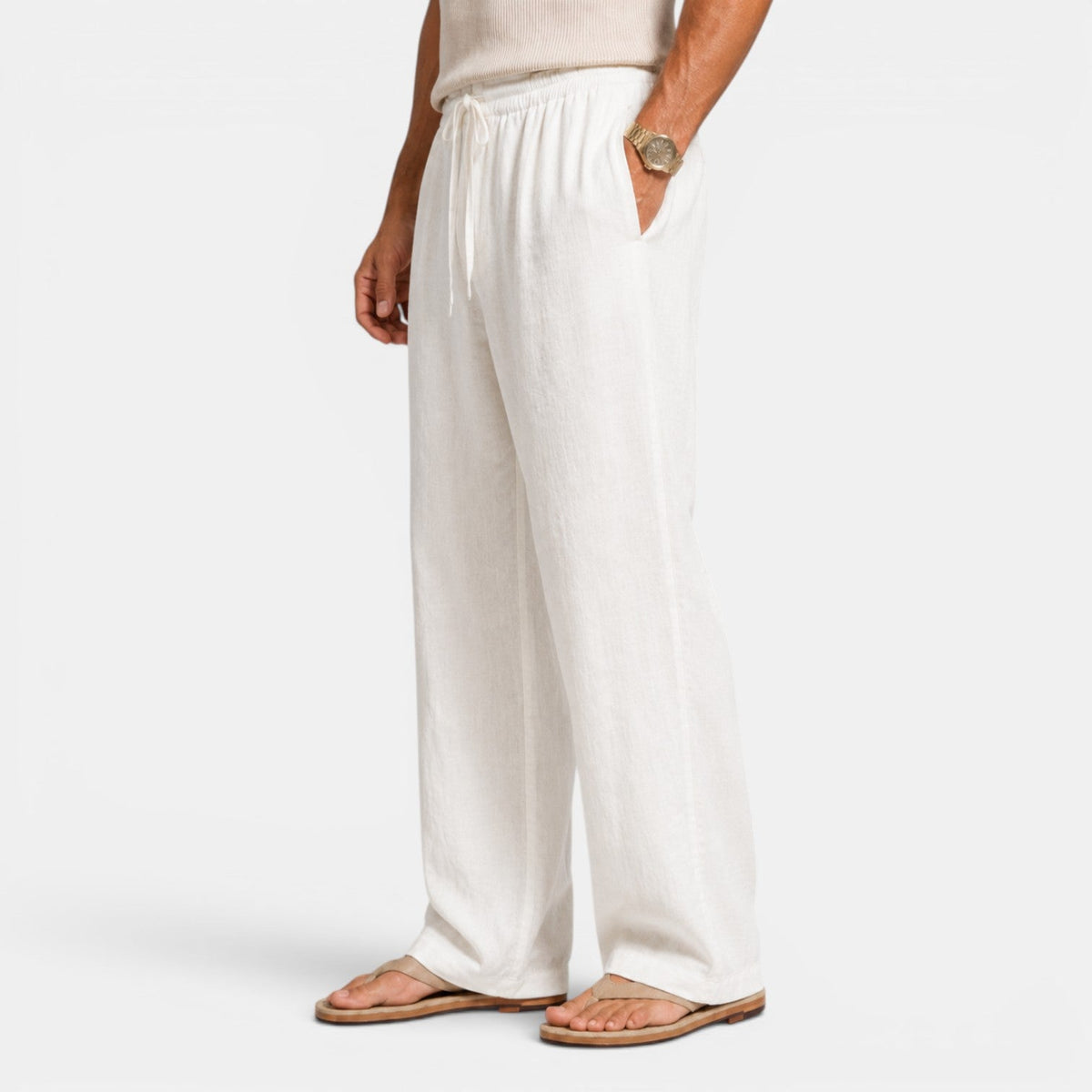 Pantalón Lino Hombre Casual