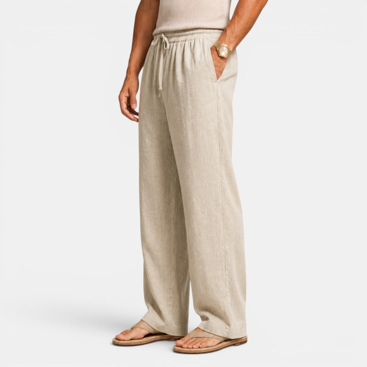 Pantalón Lino Hombre Casual