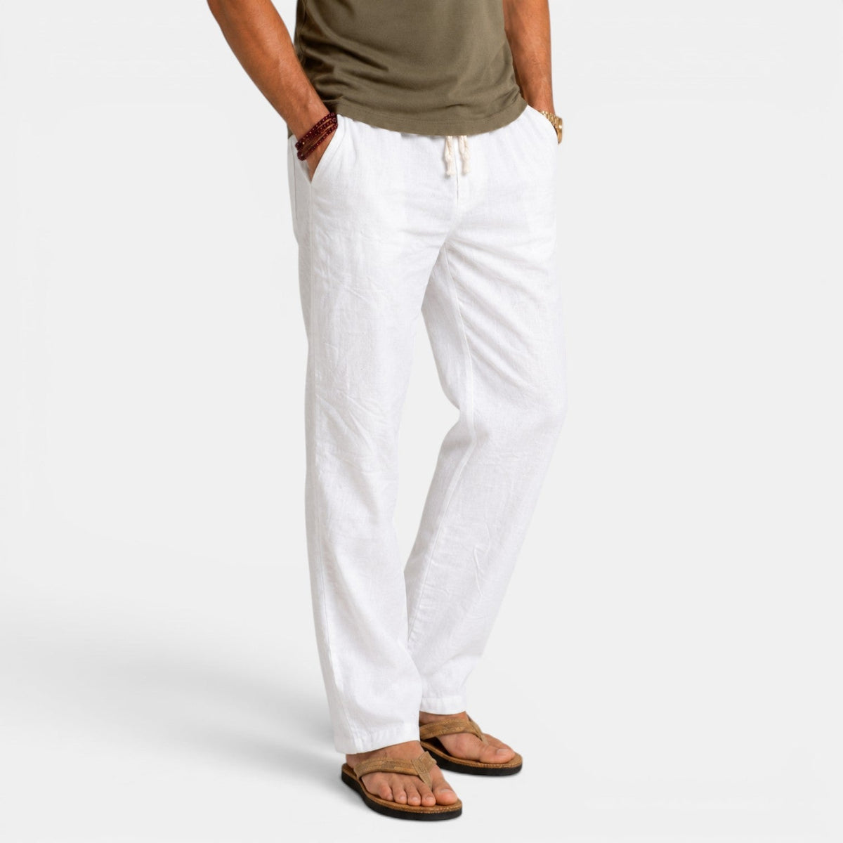 Pantalón Hombre Lino Holgado