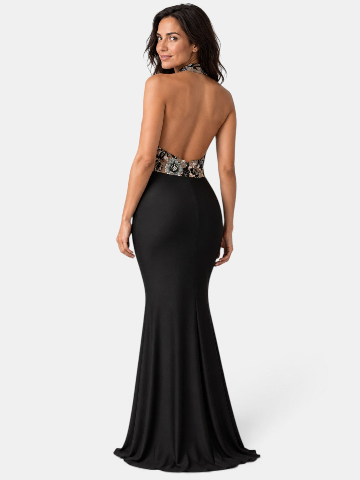Vestido de Fiesta Negro Sirena