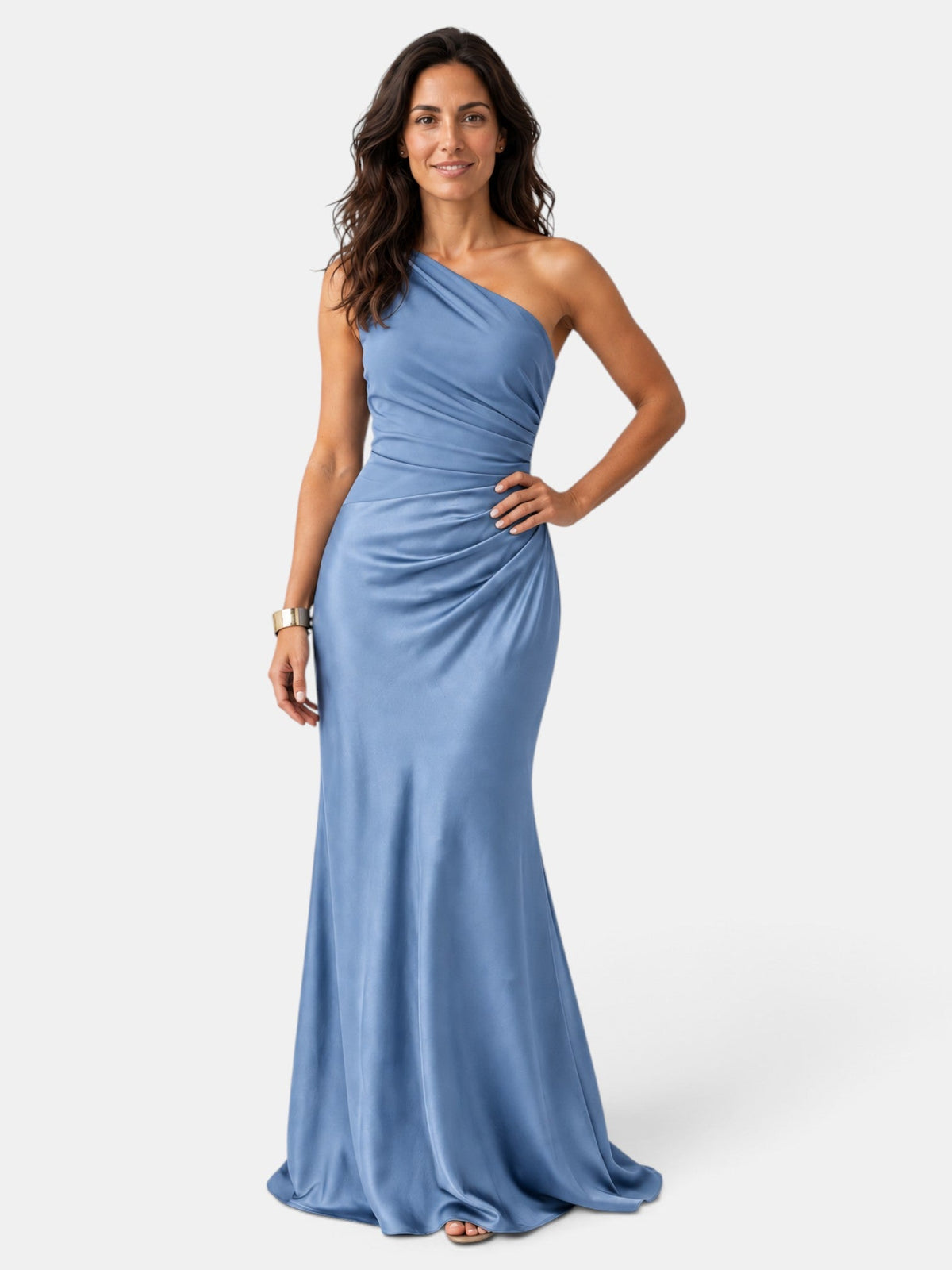 vestido-de-fiesta-largo-mujer-saten-fruncido