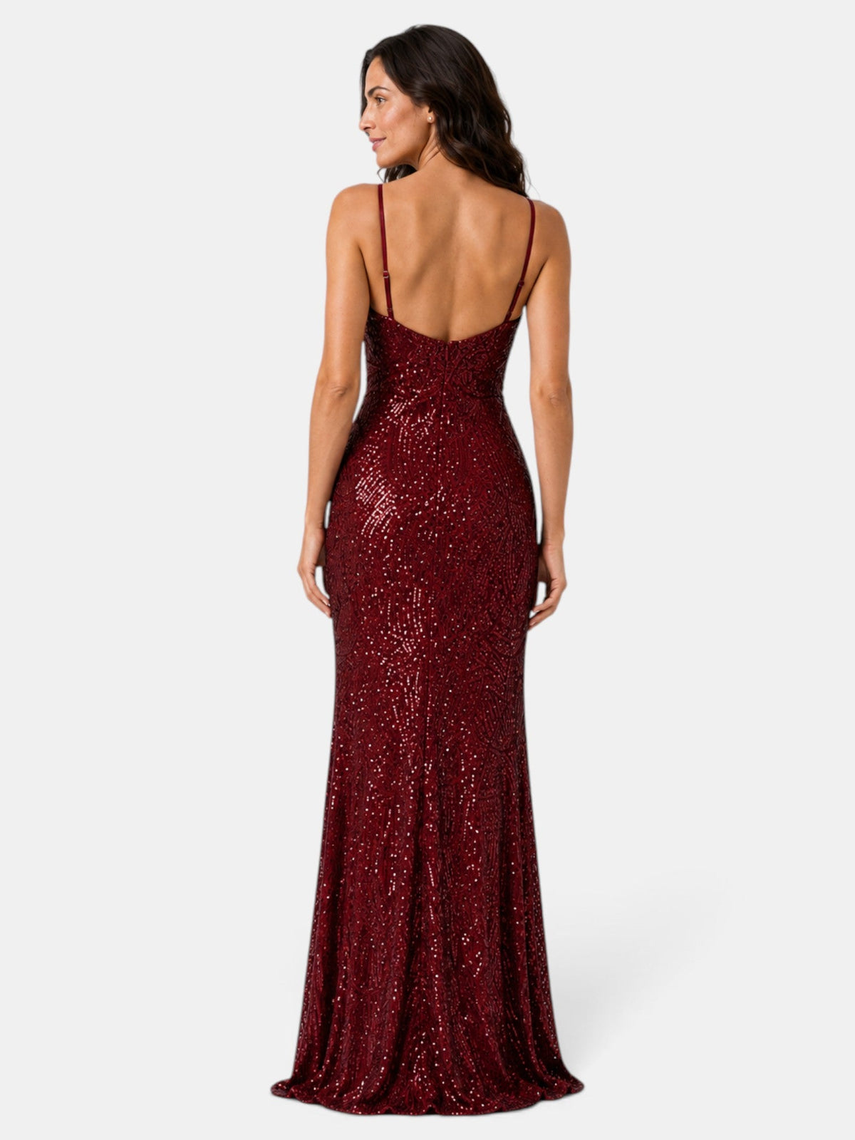 Vestido Largo Mujer Fiesta Lentejuelas