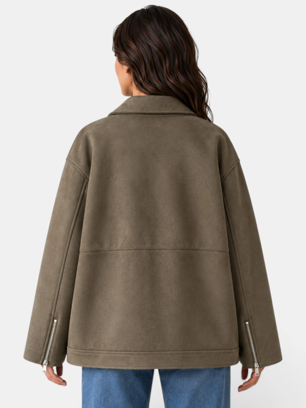 Chaqueta Mujer Ante Sintético Casual