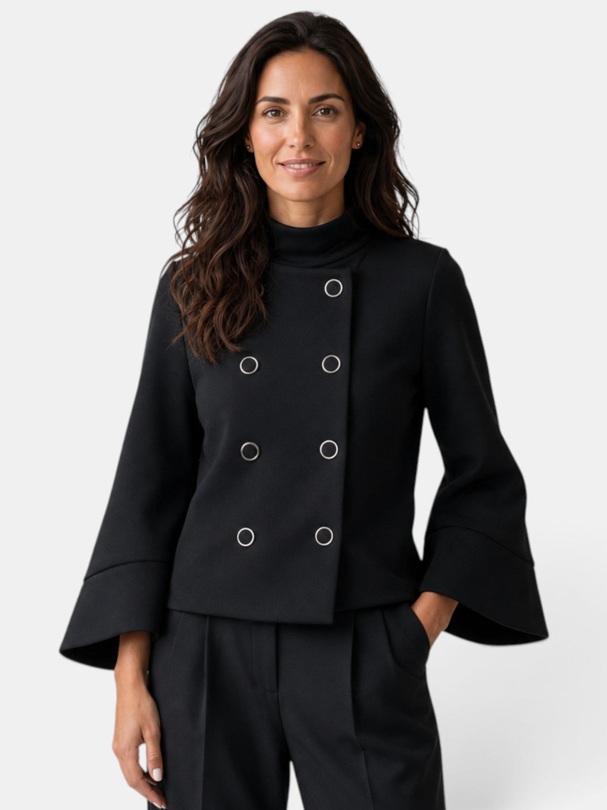 Chaqueta Capa Mujer Lana Elegante
