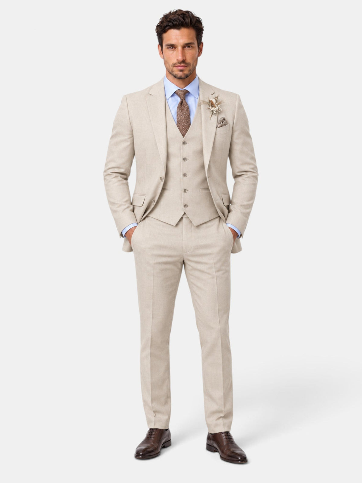 Traje Hombre 3 Piezas Elegante