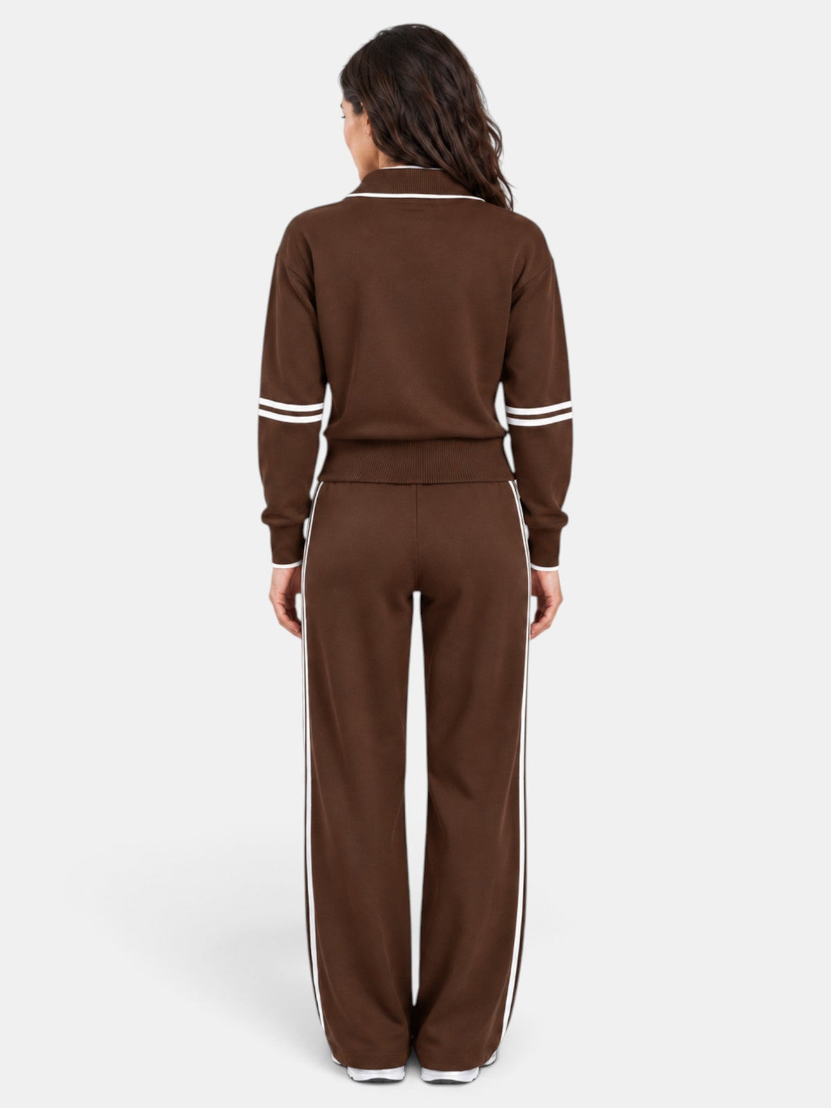 Conjunto Mujer Cuello Alto Pantalón Ancho