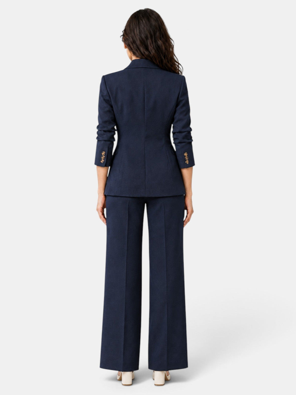 Traje Mujer Blazer Pantalón Ancho