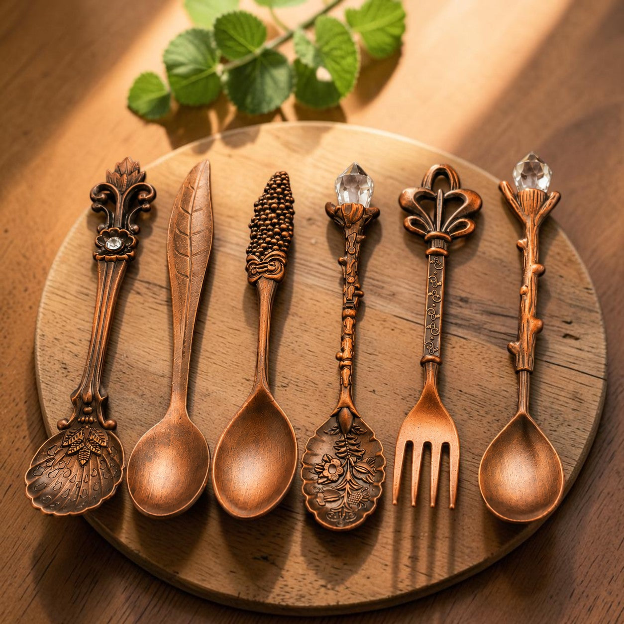 Set de Cubiertos de Cobre