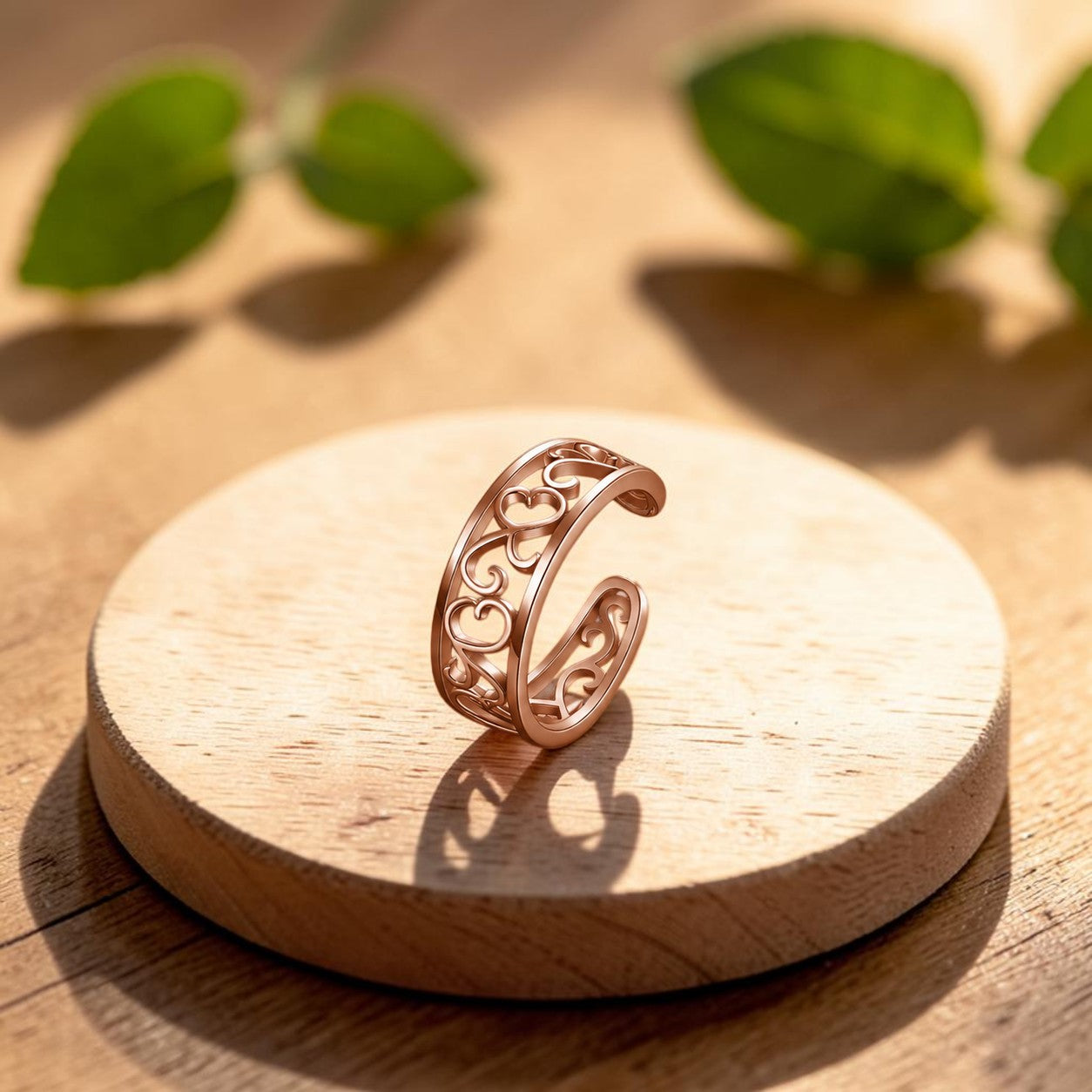Anillo de Pie Voluta de Cobre