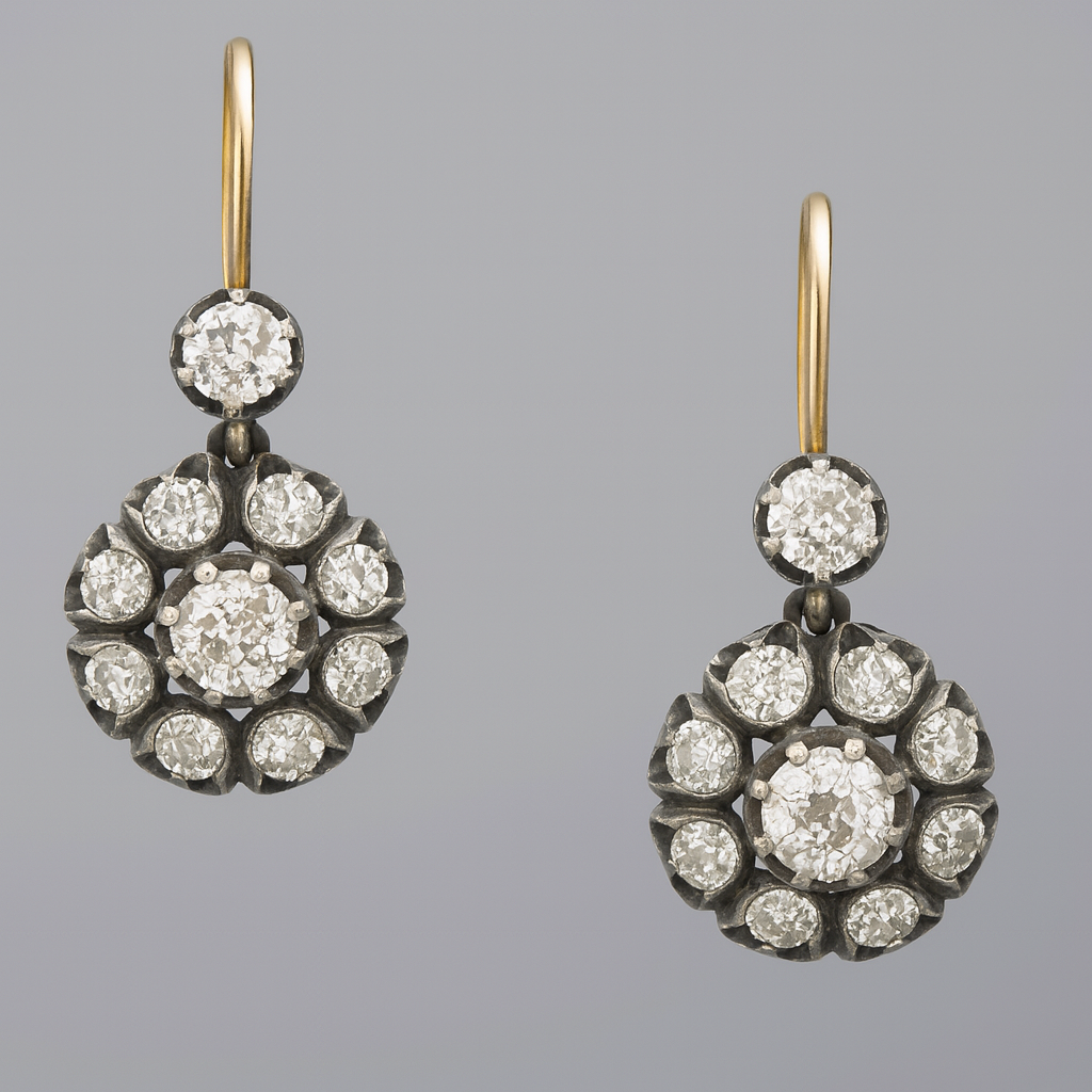 Pendientes Colgantes Vintage Piedras Preciosas