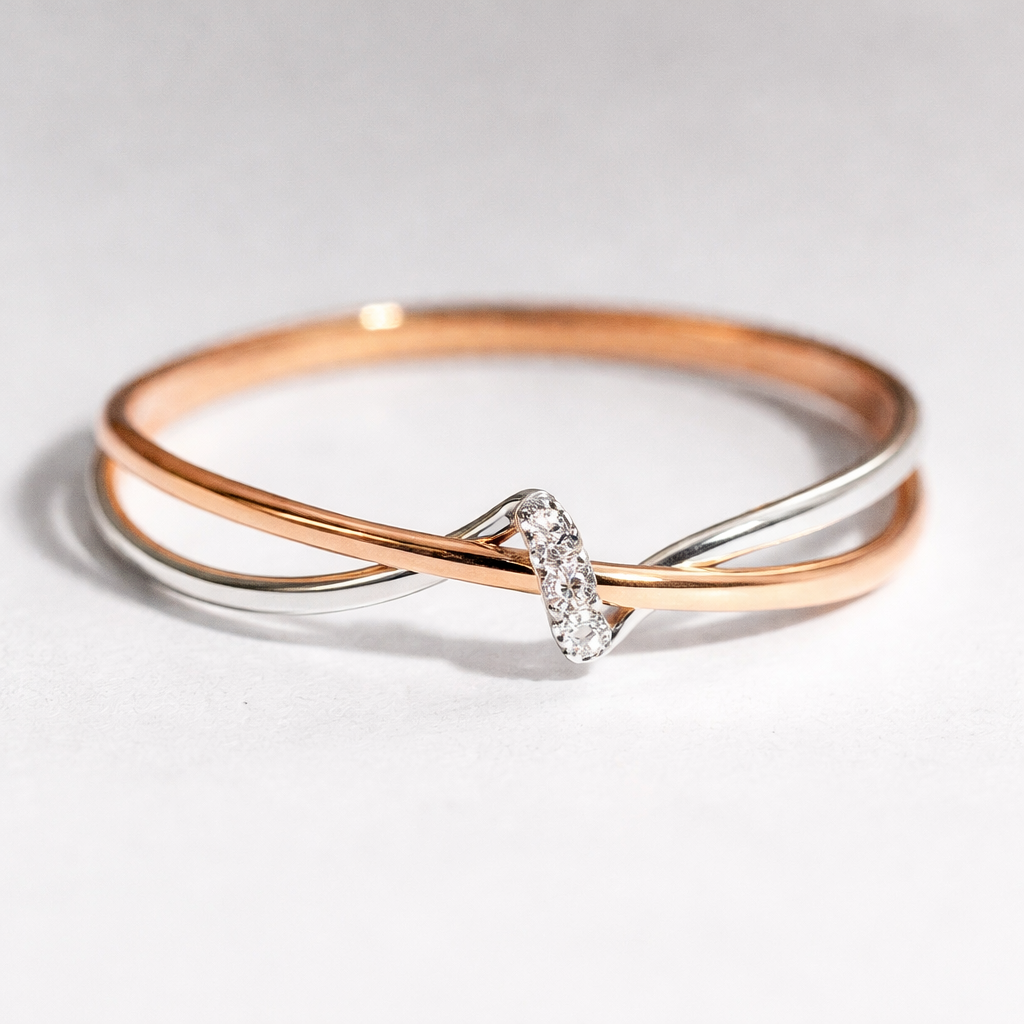 Anillo Vintage Trenzado Oro y Plata