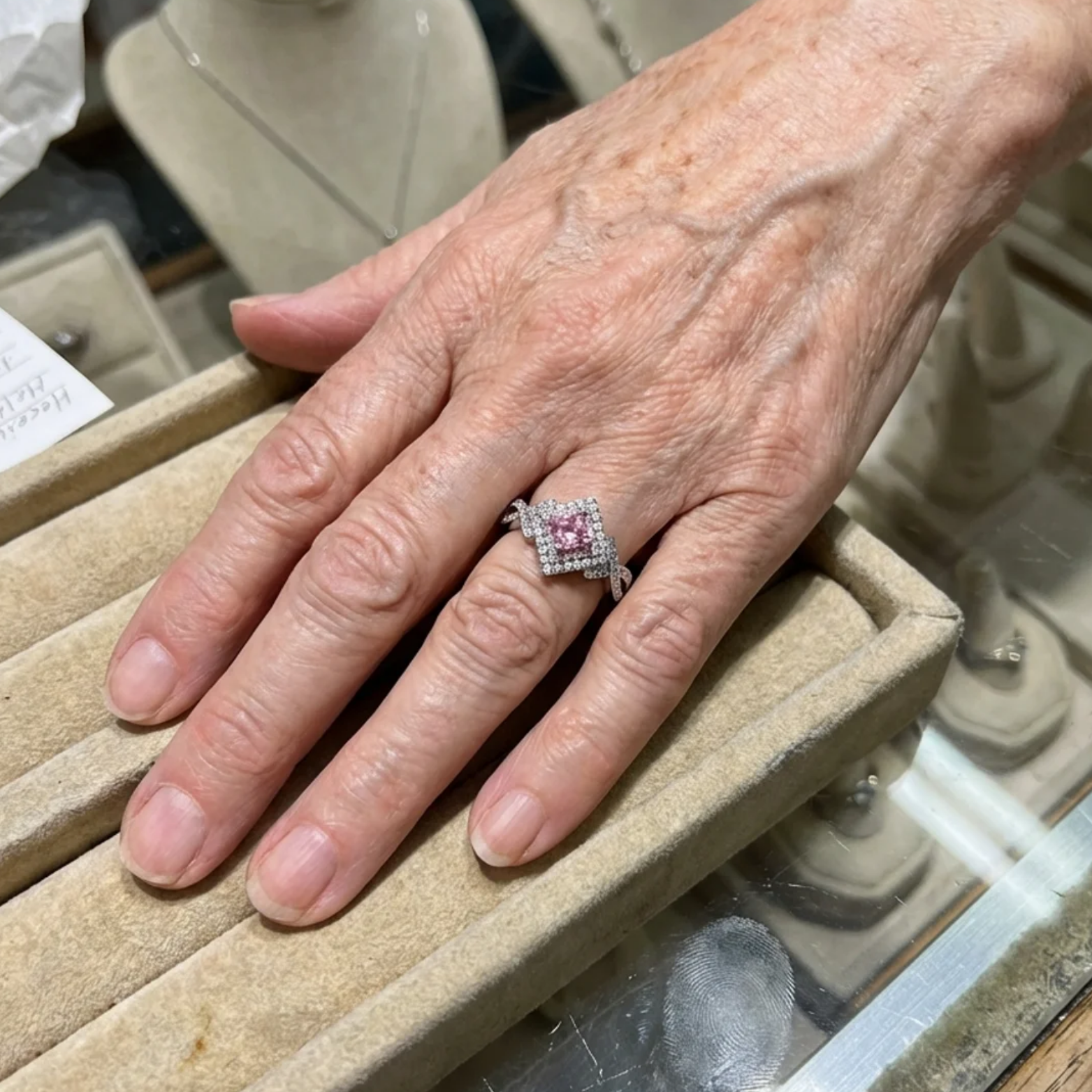 Anillo Cuadrado Couture Pavé