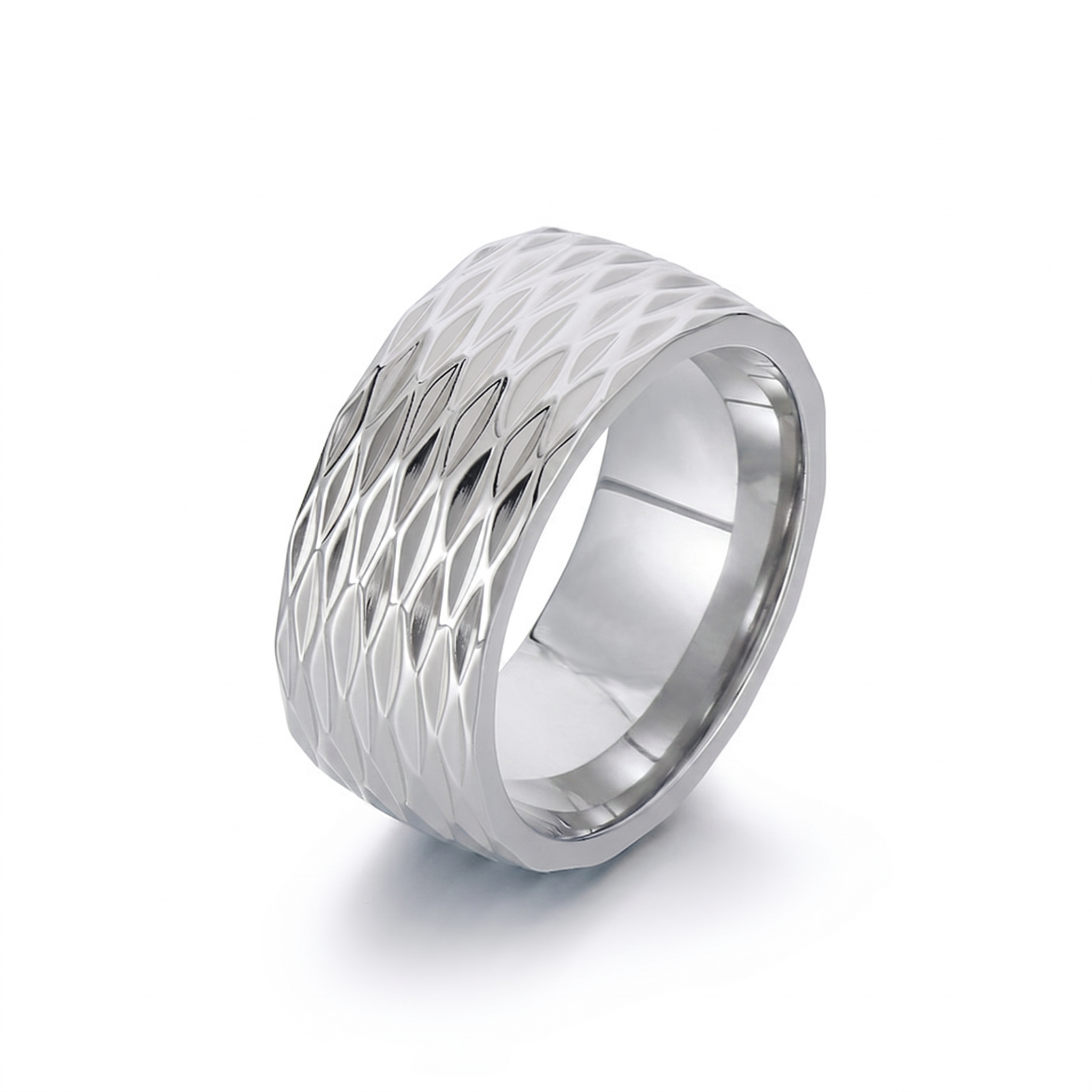 Anillo de Rejilla Kaelis Oro Blanco