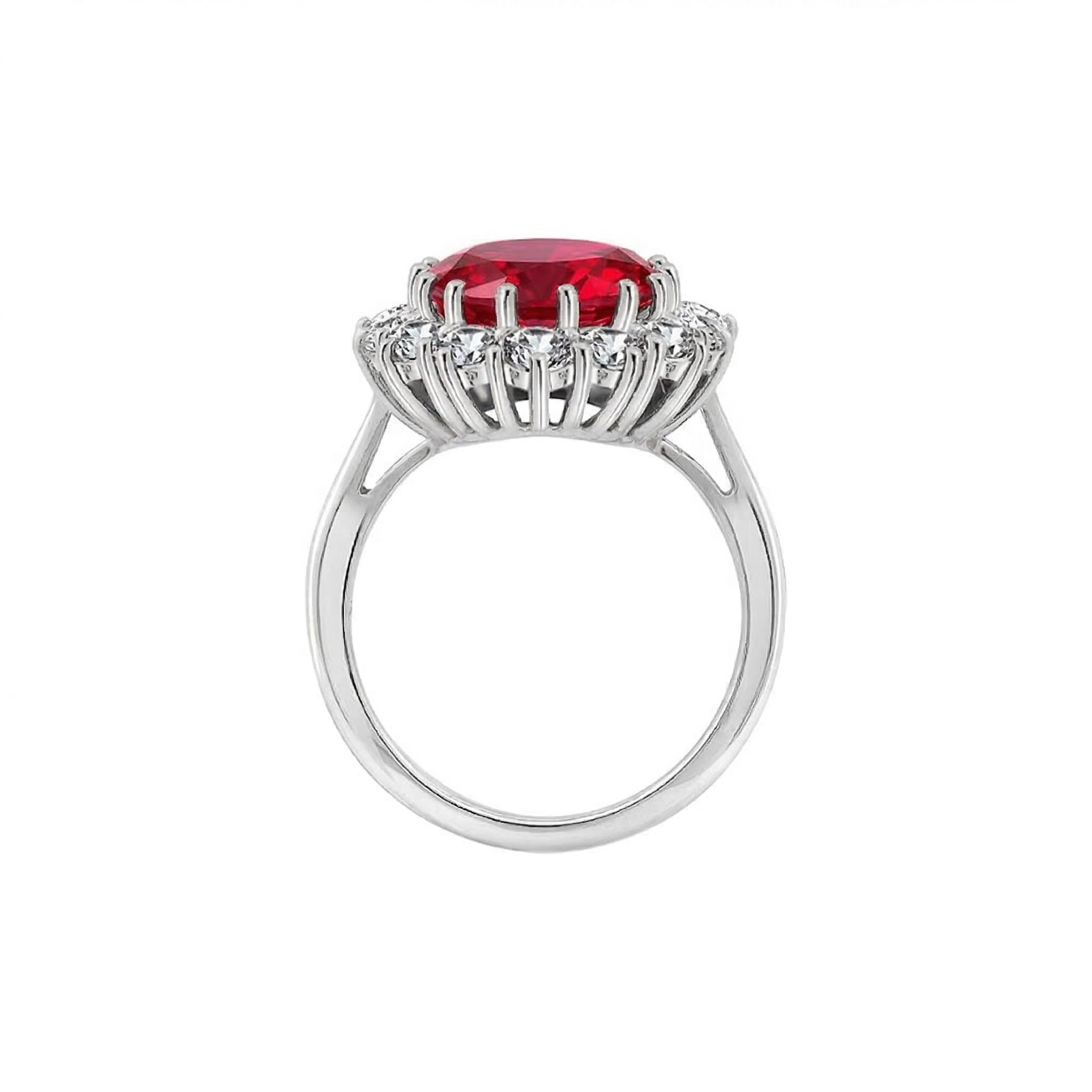 Anillo Corona Rubí Escarlata