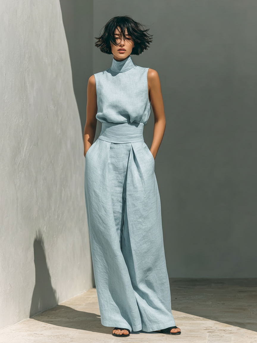 Marieta | Conjunto Minimalista de Blusa y Pantalón