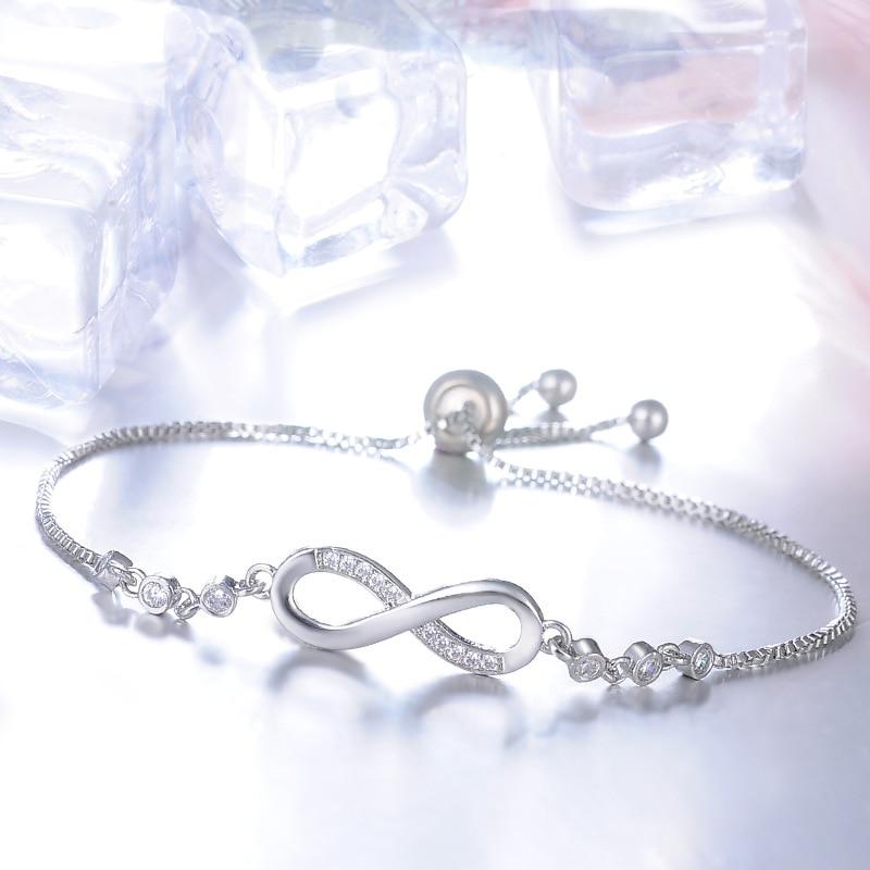 Pulsera Ajustable Infinito Oro Rosa