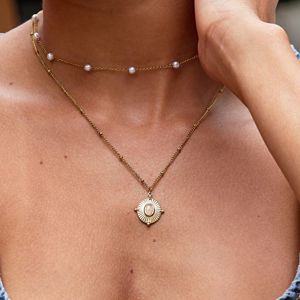 Collar Vintage Monique con Piedra