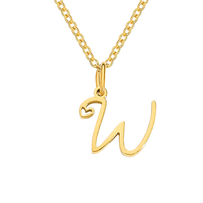 Collar Inicial en Corazón Oro