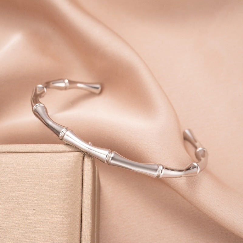 Pulsera Rígida Bambú Oro