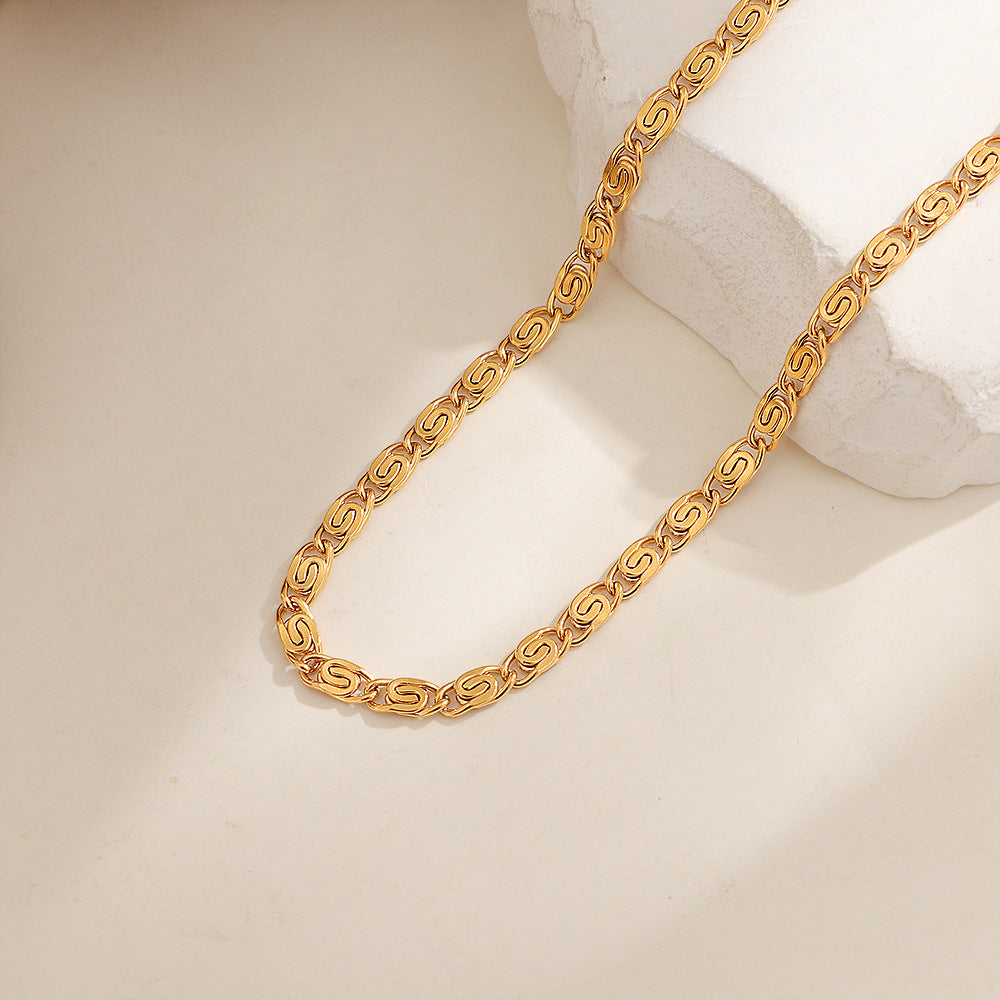 Collar de Cadena Trenzada Nusa Oro