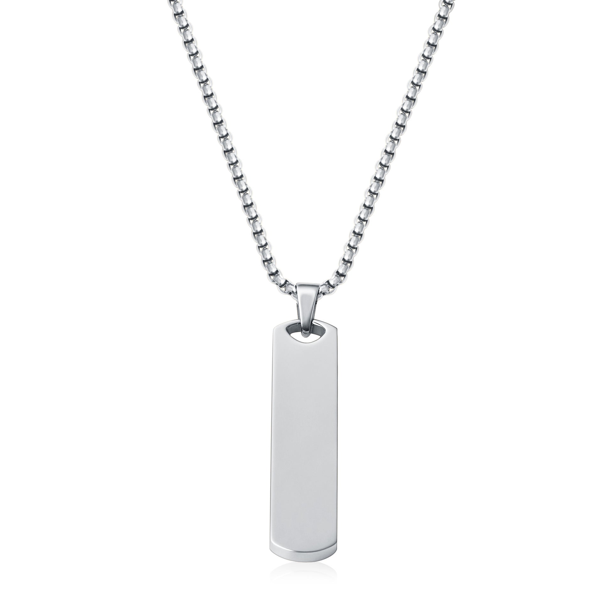 Collar Placa Core Oro Blanco