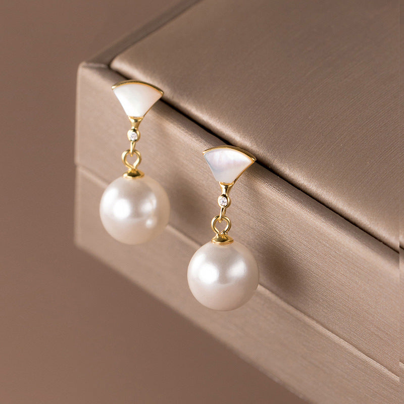 Pendientes Chic Plata con Perla