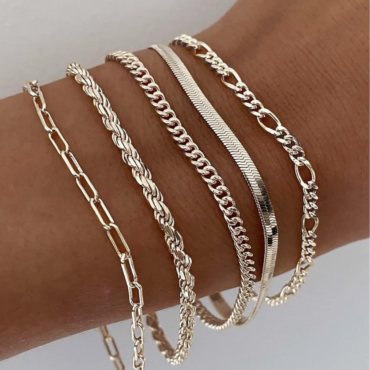 Set de Pulseras Ellis Renner Oro Blanco